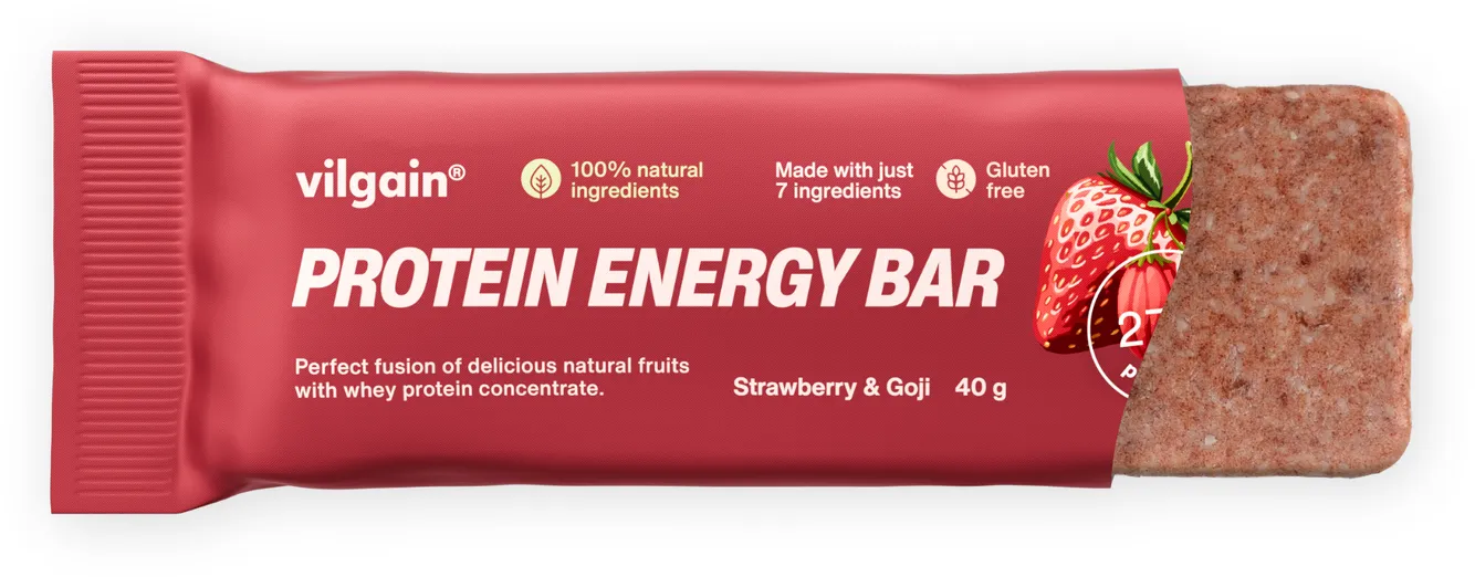 Vilgain Plant Protein Energy Bar Jahoda a goji 40g